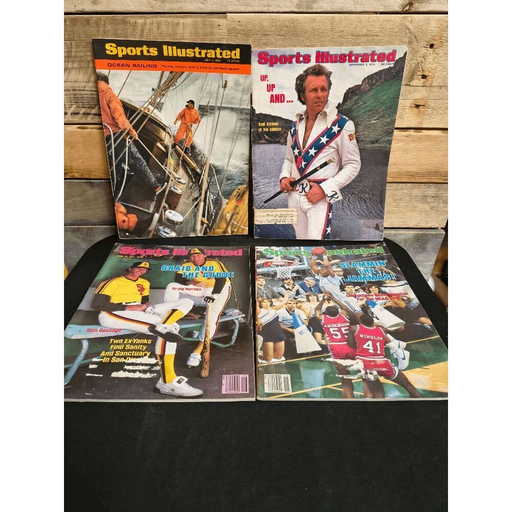 VTG Lot of 4 Sports Illustrated Magazines 1966, 1974, 1984